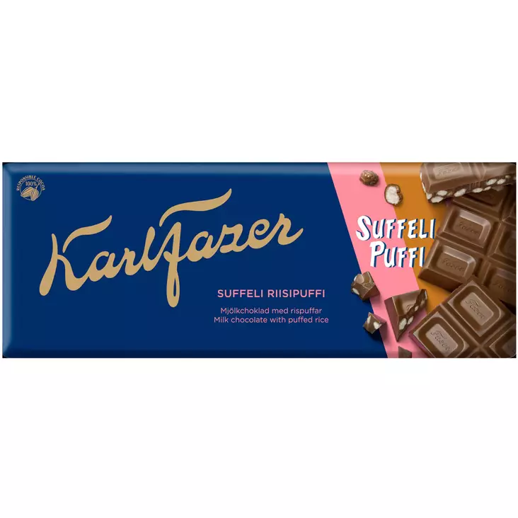 Fazer suklaalevy riisipuffi suffelipuffi - Suklaalevyt ja konvehdit - 6416453014480 - 1