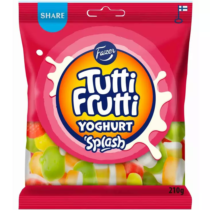 Fazer yoghurt splash hedelmäkarkkipussi - Karkkipussit - 6416453051430 - 1