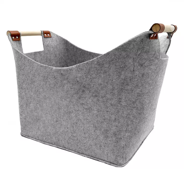 Halkokassi huopa vaaleanharmaa - Puunkantotelineet ja takkavälineet - 6438168115580 - 1