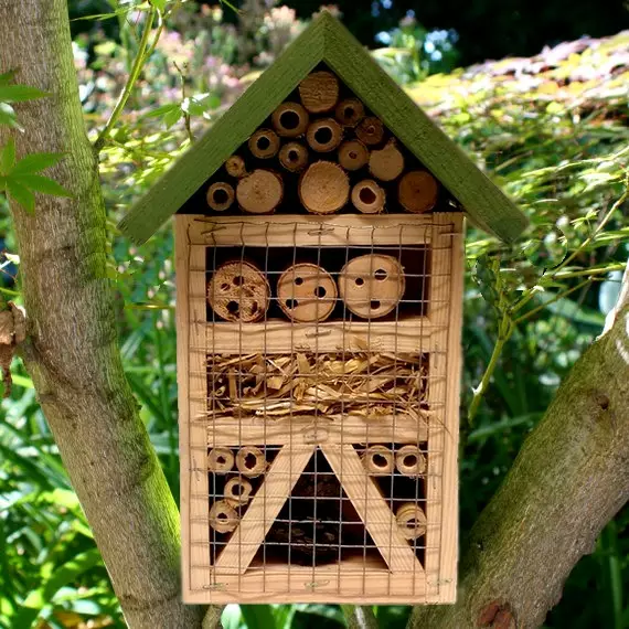 Hyönteishotelli 1 20x9x29cm - Lintulaudat, pöntöt ja hyönteishotellit - 6430040627570 - 1