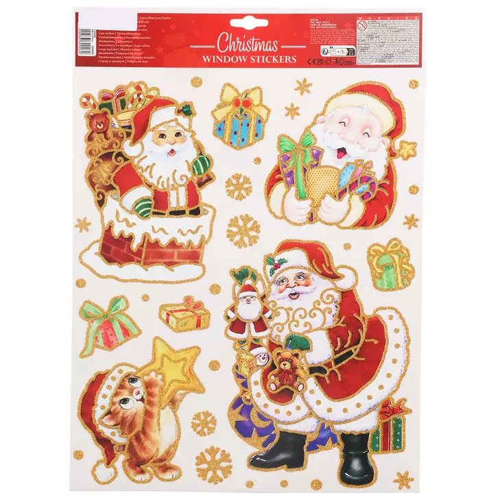 Joulupukki tarra arkki - Joulukoristeet - 8721037154260 - 1