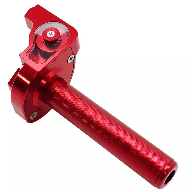 Kaasukahva rungolla alumiini punainen - Crossin ja mopon kaasukahvat - 6438471026320 - 1