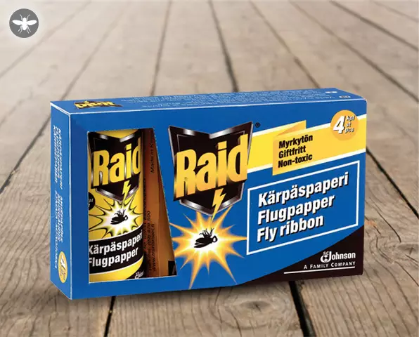 Kärpäspaperi Raid 4 kpl - Kärpäslätkät ja kärpäspaperit - 6414402171000 - 1