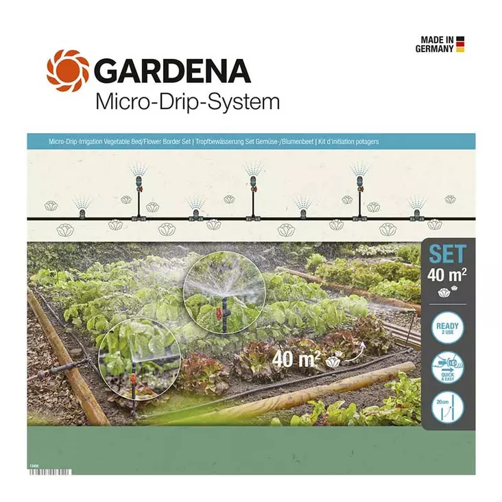 Gardena micro drip kastelujärjestelmä istutusalueilla - Vesiletkut - 4066407003040 - 1