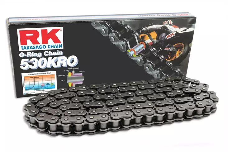 Ketjusarja RK 530 KRO O-rengas +CLF 2,135kg - Crossin ja mopon ketjunkiristimet - 9555217603960 - 1