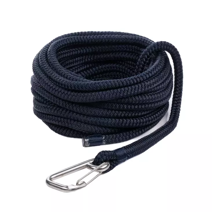 Kiinnitysköysi Qvarken Dockline karabiinihaalla 12mm 6m navy - Veneen kiinnitysköydet ja kettingit - 6438235214840 - 1