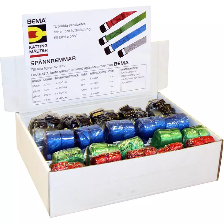 Kuormaliinalajitelma 20 kpl 1m-4.0m Bema - Sidontaliinat - 492-73010 - 2