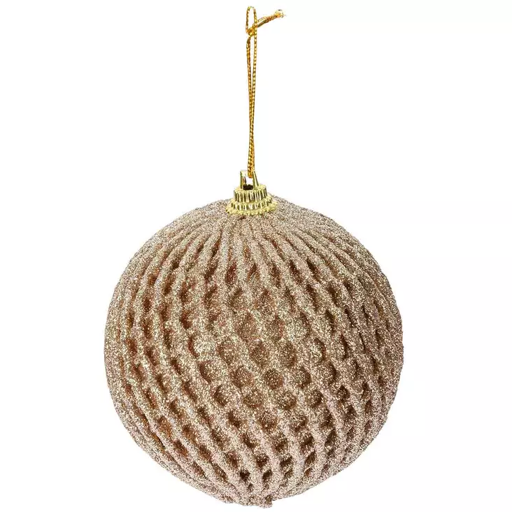 Kuusenpallo glitter kulta - Kuusenkoristeet - 8719987914720 - 1