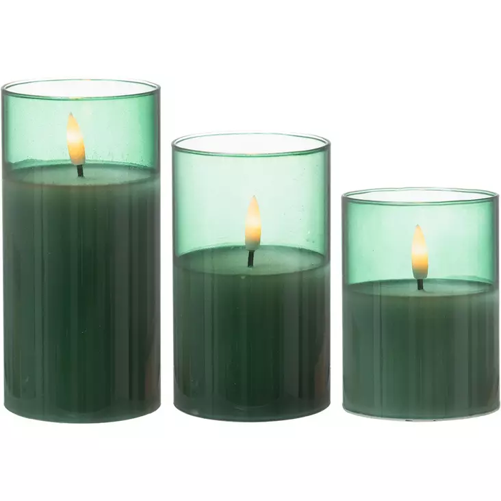 Finnlumor milton led lasikynttilät vihreä - Led-kynttilät - 6410416482330 - 1