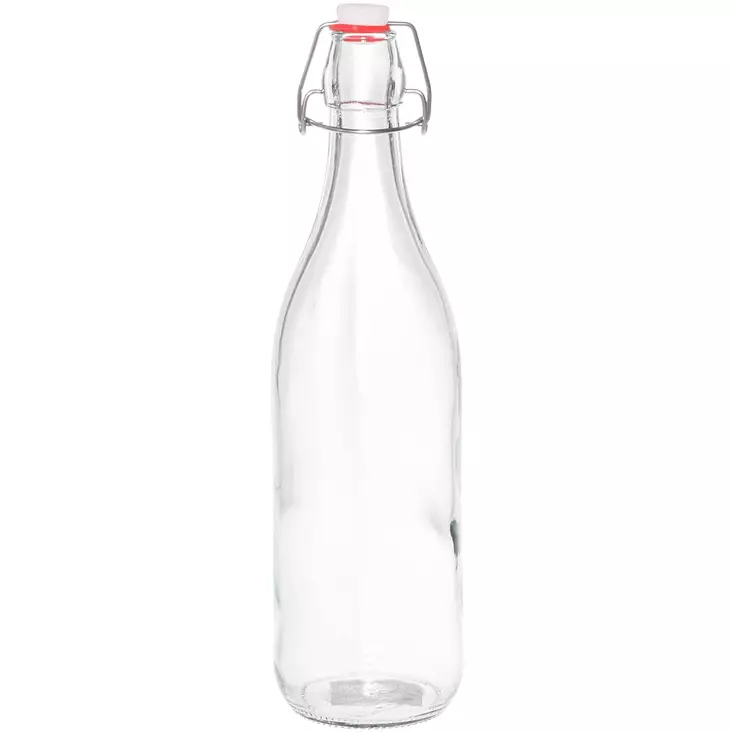 Marjukka kirkas lasipullo patenttikorkilla 1 litra - Säilöntäastiat - 6410416317410 - 1