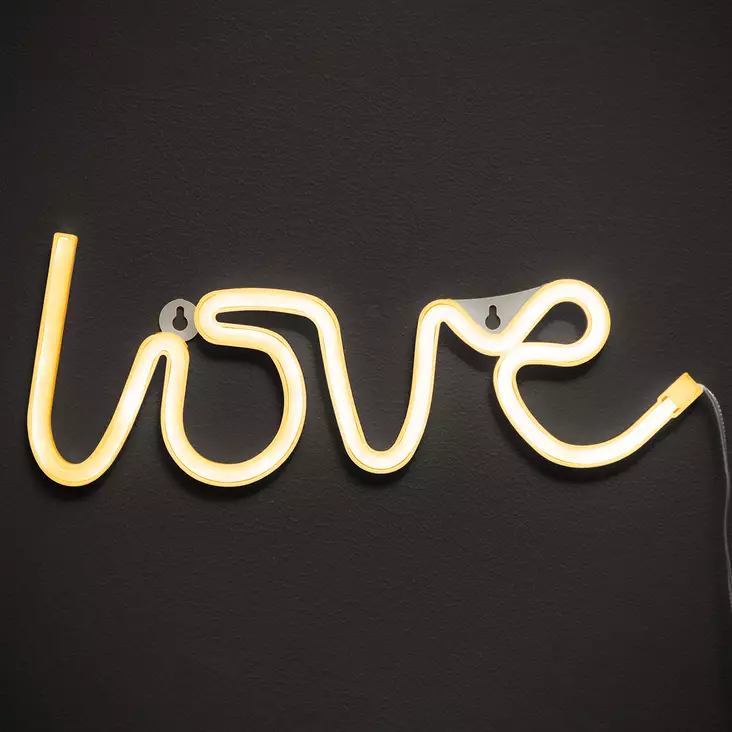 Neon led tekstivalo love lämmin valkoinen - Led-nauhat ja led-listat - 6410416480800 - 1
