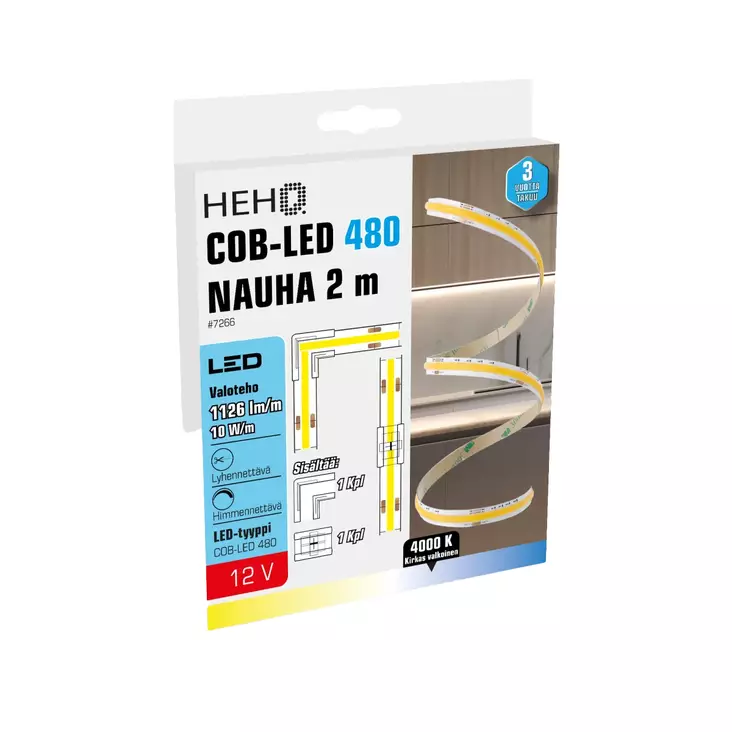 Led nauha 2m 12v 110 lm - Led-nauhat ja led-listat - 6438152072660 - 1