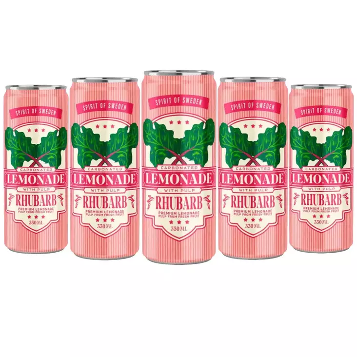 Lemonade raparperi 330 ml raikas hiilihappojuoma tukkupakkaus - Virvoitusjuomat - 7312720441210 - 1