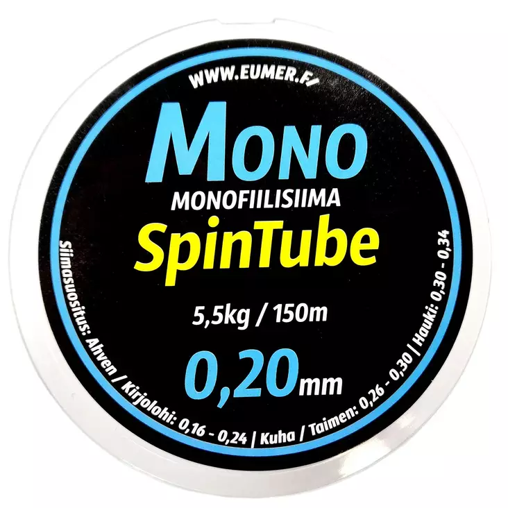 Monofiilisiima spintube 5,5kg 0,20mm - Pilkkisiimat - 6430075933400 - 1