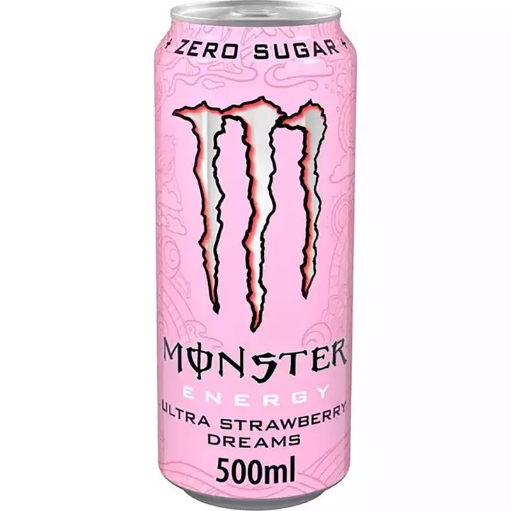Monster energiajuoma ultstraw 0,5l mansikanmakuisena - Energiajuomat - 5056784901380 - 1