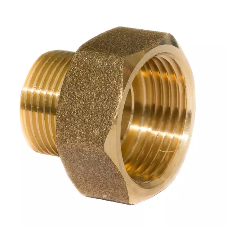 Muunnosnippa kierteellä 3/8" SK x 1/4" UK 5165 - Messinki putkiliittimet, nipat ja tulpat - 15165100800 - 1