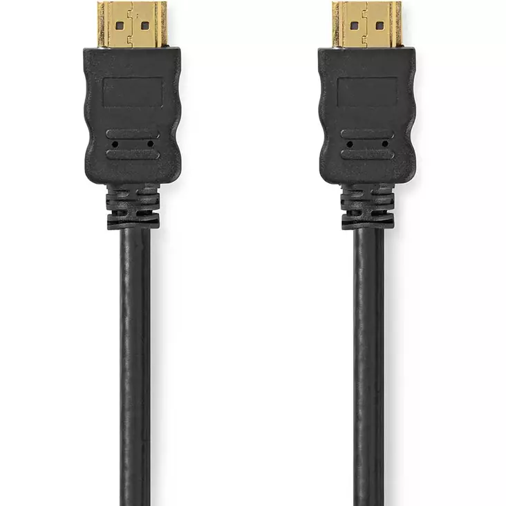 Hdmi kaapeli 2 m, musta, 4k 60hz high speed kaapeli televisioon ja pelikonsoliin - HDMI-, USB- ja datakaapelit - 5412810454600 - 1