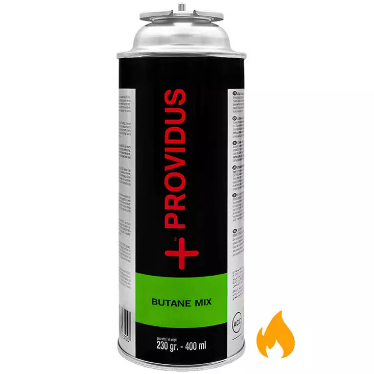 Nestekaasusäiliö providus 100 prosenttista butaania 200gr 400ml - Retkikeittimet ja kaasupatruunat - 8011982972300 - 1