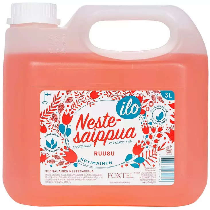 Kotimainen nestesaippua ruusuntuoksu - Käsisaippuat - 6419642030070 - 1