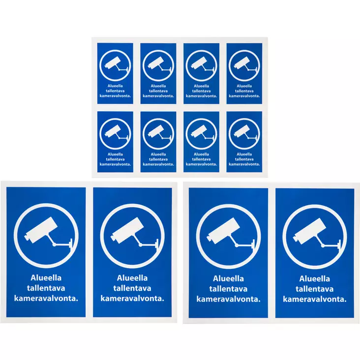 ikkunatarra alueella tallentava kameravalvonta - Opasteet ja varoituskyltit - 6410412974730 - 1