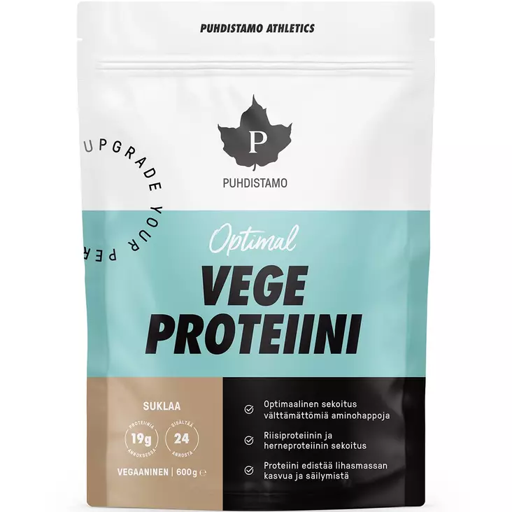 puhdistamo optimal vege proteiini suklaa 600g pussi - Vitamiinit ja jauheet - 6430039223110 - 1