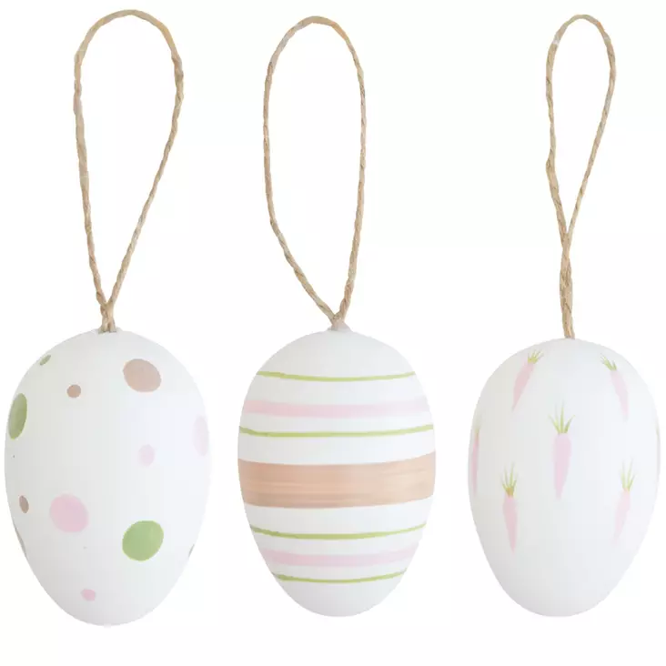 Pääsiäismunat narulla, koristemunat finnmari 6 kpl - Koriste-esineet - 6416906886930 - 1