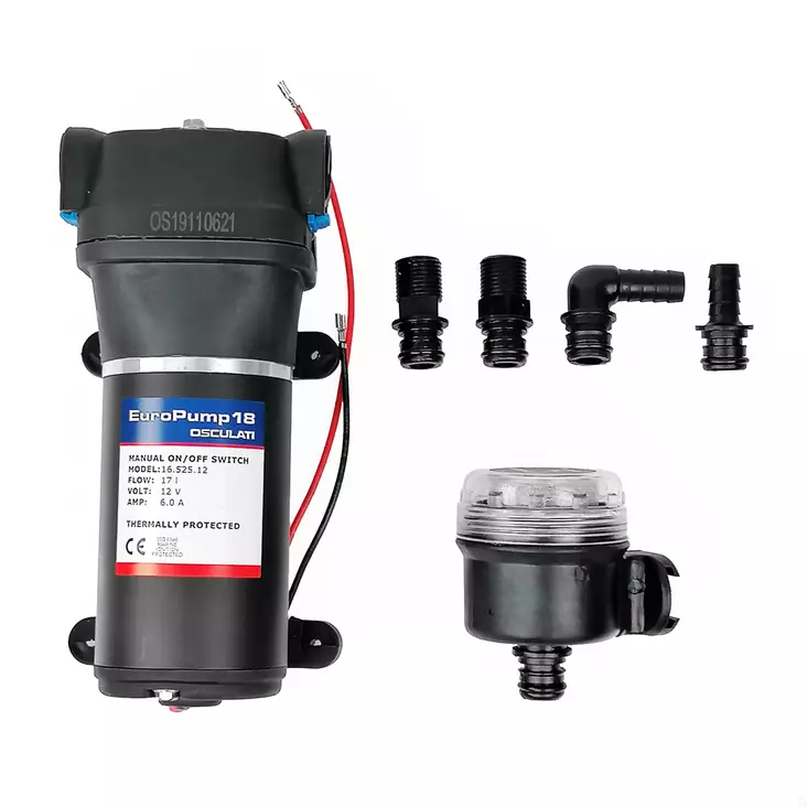 painevesipumppu 12V 17L osculati - Veneen vesipumput ja hanat - 6438235047790 - 1