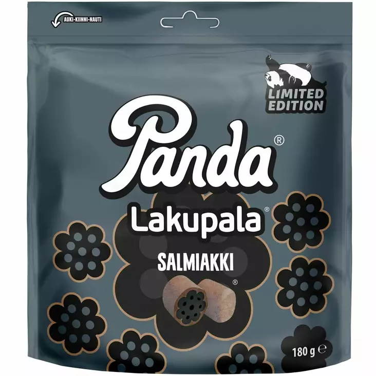 Panda lakupala salmiakki 180g karkkipussi - Karkkipussit - 6412500050180 - 1