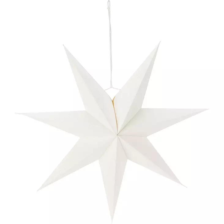 Paperitähti 60 cm valkoinen - Paperitähdet ja metallitähdet - 8721037545600 - 1