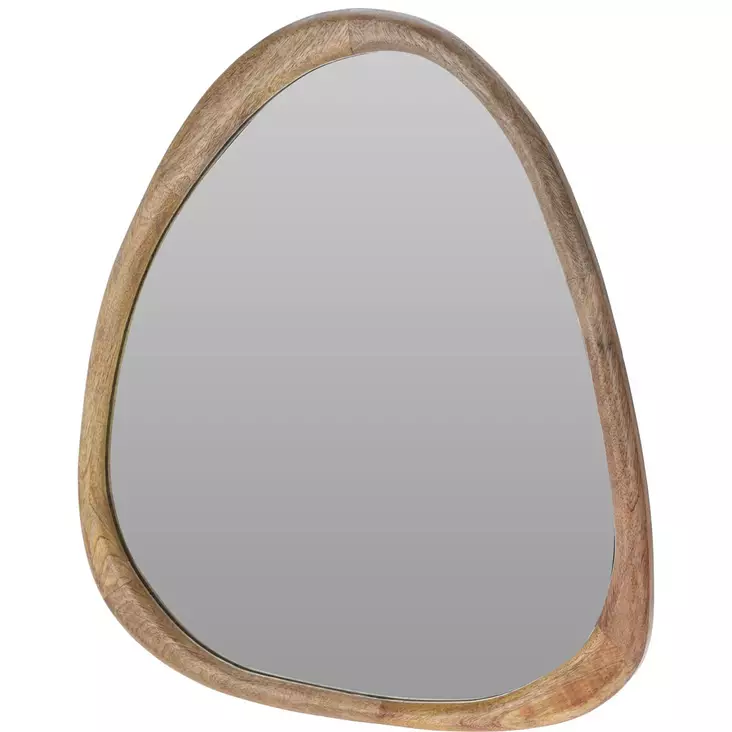 Peili natural 60cm mangopuisella epäsäännöllisellä kehyksellä - Seinäpeilit ja lattiapeilit - 8721037077330 - 1