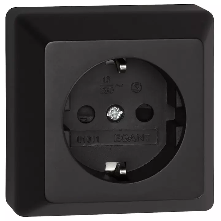 Pistorasia 1 osainen maadoitettu - Pistorasiat  - 6438056309060 - 1