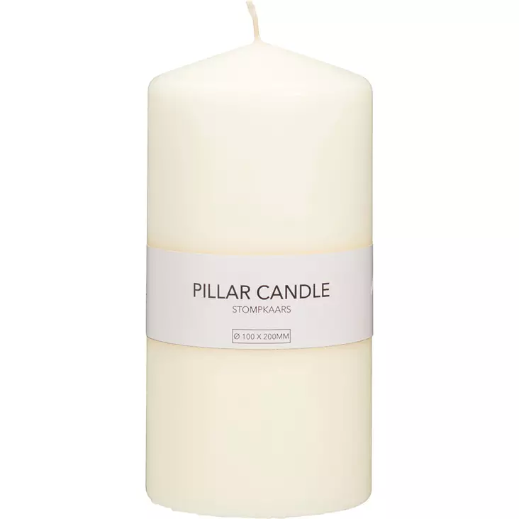 Pöytäkynttilä valkoinen 10x20 cm - Pöytäkynttilät - 8721037612630 - 1