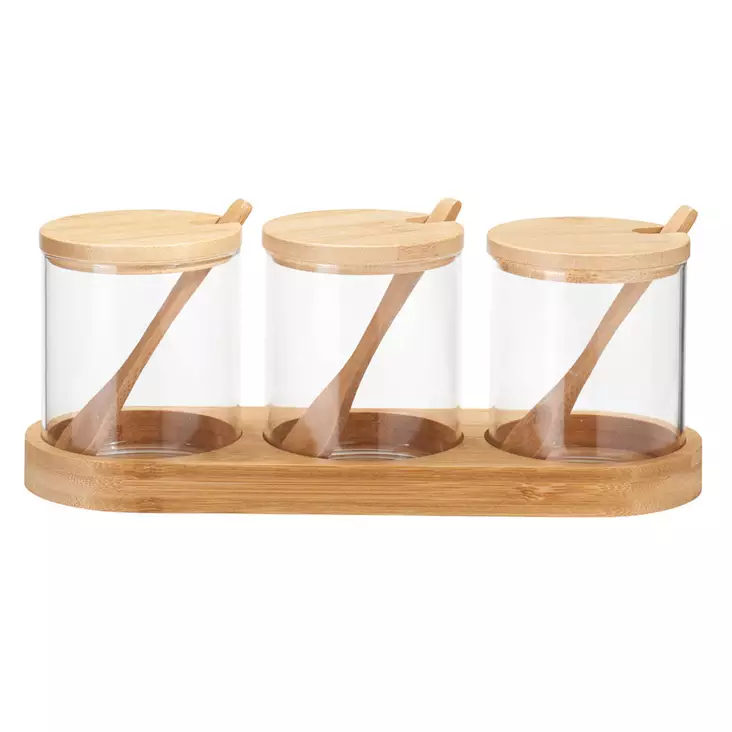 Maustepurkit lasia 300 ml 3 kpl - Säilytyspurkit ja säilytysastiat - 8721037537650 - 1