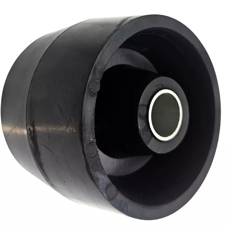 Sivurullan mitat lähikuva, 85x115mm ja 22mm keskireikä - Venetrailerin kölirullat ja sivurullat - 6438168119830 - 1