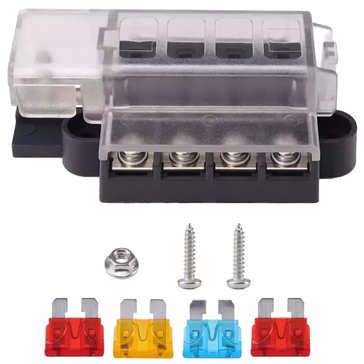 Sulakerasia 4 sulakkeelle 100a 32v dc - Auton sulakkeet ja sulakerasiat - 6438471353990 - 1