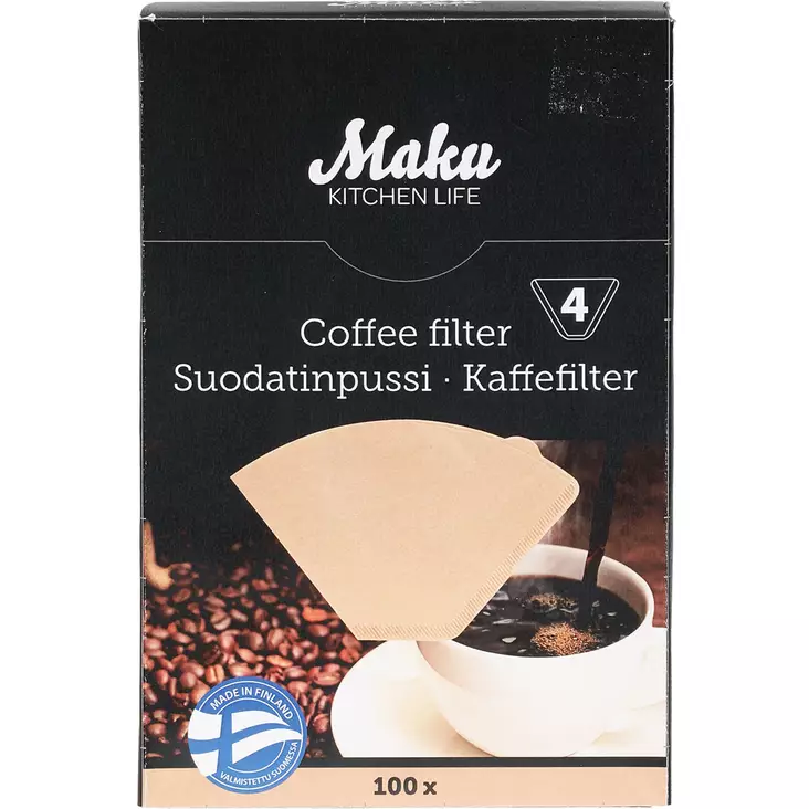 Suodatinpussi koko 4 100kpl maku - Kahvi- ja teetarvikkeet - 6410416265520 - 1