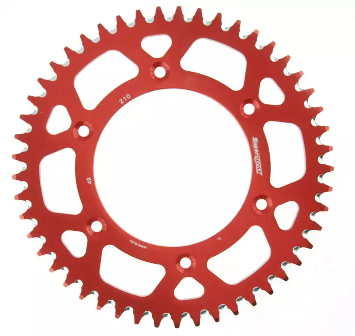 Takaratas Supersprox Alu HO CR/CRF 49T Punainen - Motocrossin ja enduron takahammasarattaat - 8592165076850 - 2