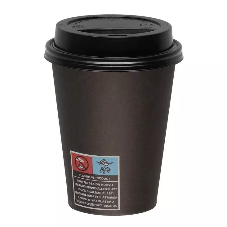 Take away kertakäyttömukit kannella - Kertakäyttöruokailuvälineet ja servetit  - 6410416111520 - 1