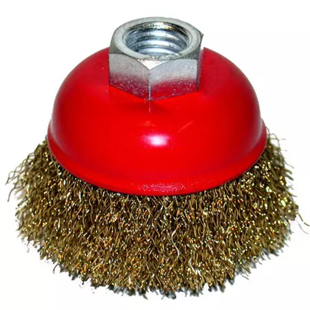 Teräskuppiharja 100xM14 lanka 0,50 palmikoitu - Teräsharjat ja kuppiharjat - 6438081002080 - 1