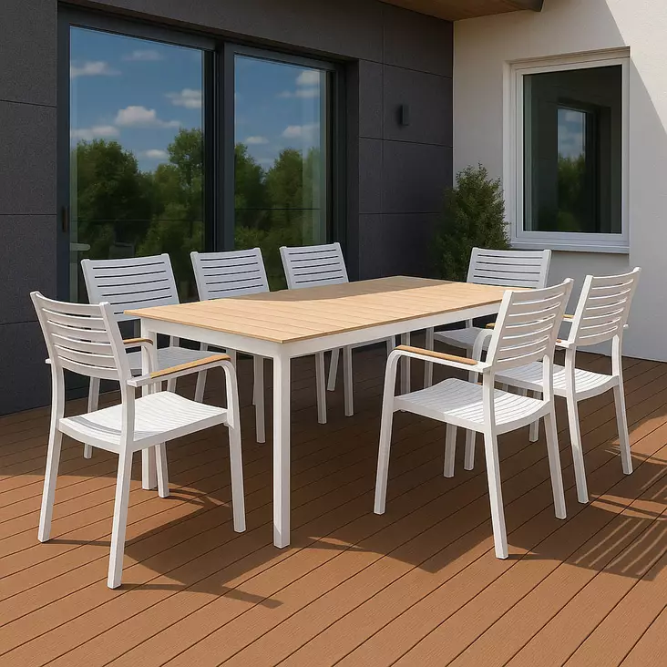Jatkettava terassipöytä polywood - Terassikalusteet - 6438471340020 - 1