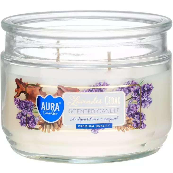 Aura tuoksukynttilä 2 sydämellä lavender - Tuoksukynttilät - 5906927057750 - 1