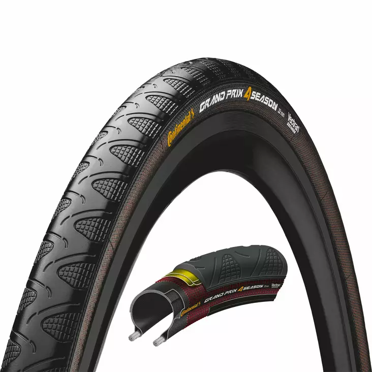 Ulkorengas 28" Continental GP 4-Season 28-622 - Polkupyörän ulkorenkaat 29", 28" ja 26" - 4019238674620 - 1