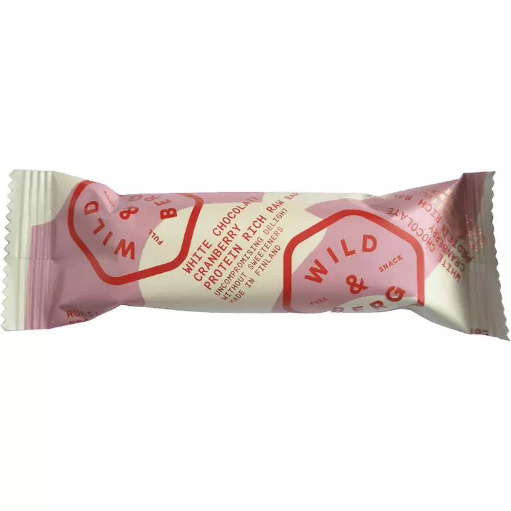 Valkosuklaa karpalo välipalapatukka wild berg - Herkut ja juomat - 6429810997050 - 1