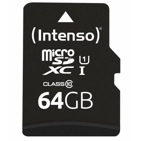 Muistikortti 64GB MicroSDXC Intenso 10 Micro SD Kortti Puhelimeen Muistikortti 64gb microsdxc intenso 10 micro sd kortti puhelimeen