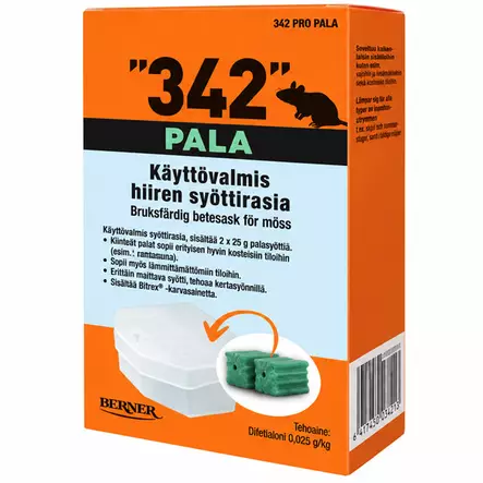 Hiirenmyrkky 342 syöttirasia 50g - Hiirenmyrkyt ja rotanmyrkyt - 6414505208641 - 1