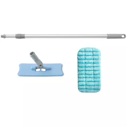 Sini minimoppi teleskooppivarrella - Siivousmopit ja lattianpesuliinat - 6423809303211 - 1