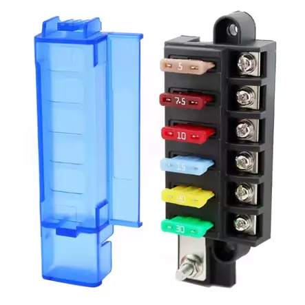 6 piirinen ato atc sulakerasia 12 24 v järjestelmään - Auton sulakkeet ja sulakerasiat - 6438471355031 - 1