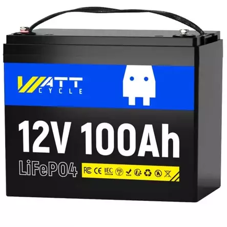 Lifepo4 akku 100ah 12v wattcycle - LifePO4-akut - 6438471350791 - 1
