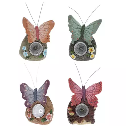 Aurinkokennovalaisin perhonen 11 cm - Aurinkokennovalaisimet - 8720573119481 - 1