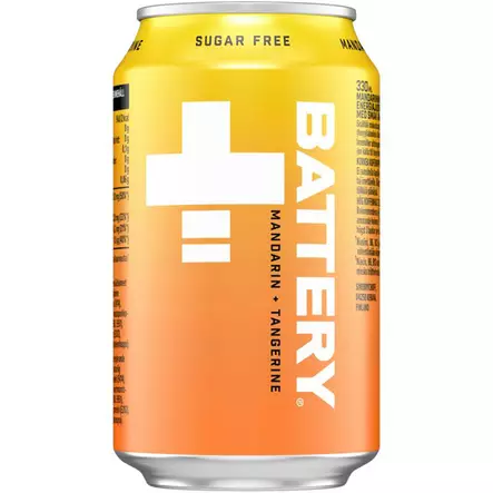 Battery sugar free mandarin tangerine energiajuoma 0,33 l - Energiajuomat - 6415600596251 - 1